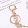 Wholesale High heels cartoon diamond studded Metal Keychain