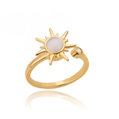 Wholesale stainless steel geometric ring niche design adjustable ring