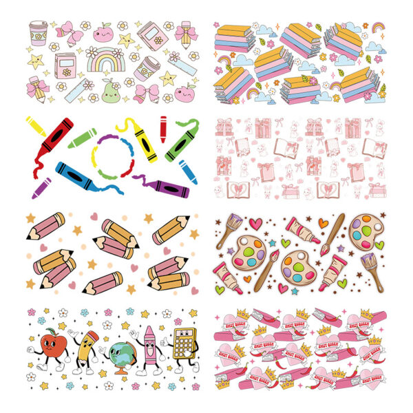 Wholesale Uv Transfer Sticker Glass C Crystal Label Crystal Sticker Exclusive for 16oz Glass C Special Sticker 23Cmx11Cm
