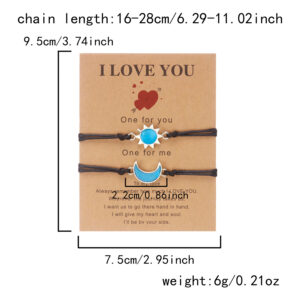 Sun and moon couple style (black rope