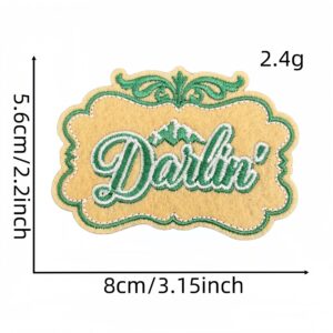 Colorful english landscape cloth stickers 12#