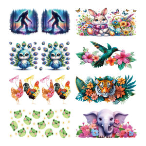 Wholesale UV transfer sticker for glass cups and crystal labels, cross-border exclusive, 16oz glass cup sticker, 23cm x 11cm.