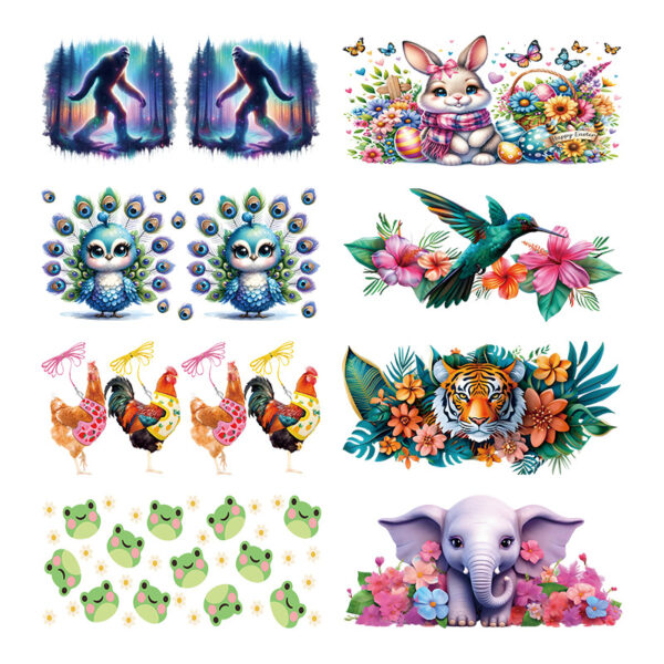 Wholesale UV transfer sticker for glass cups and crystal labels, cross-border exclusive, 16oz glass cup sticker, 23cm x 11cm.