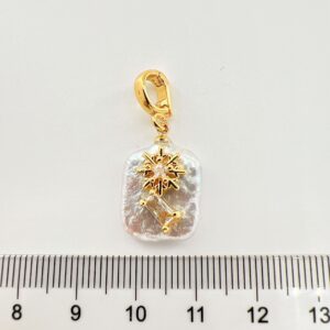 L-shaped T-shaped zircon snowflake (natural pearl)