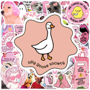 Wholesale 55 Pink Emoji Doodle Stickers Cute Funny Waterproof Vinyl Stickers