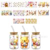 Wholesale Hot Sale New Pooh Bear UV DTF Transfer Crystal Transparent Sticker Waterproof Scratch Resistant Cartoon Wholesale Cross Border