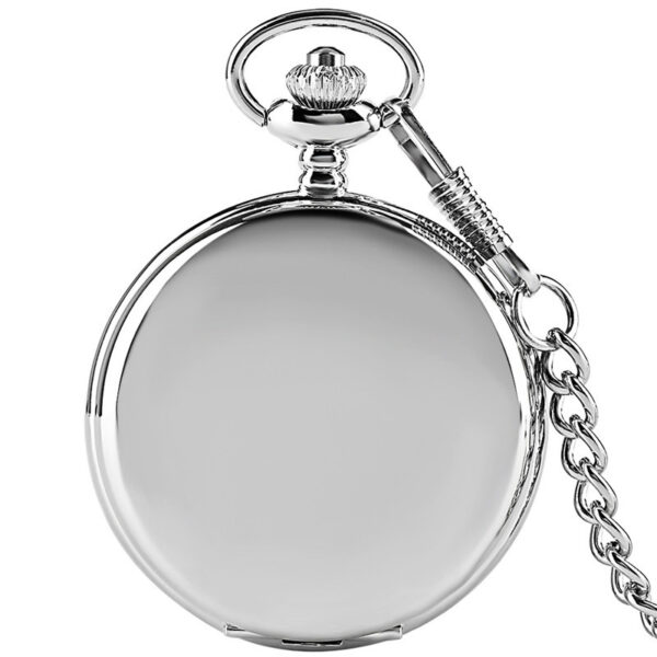 Wholesale Flip back retro Roman numerals laser logo engraved pocket watch