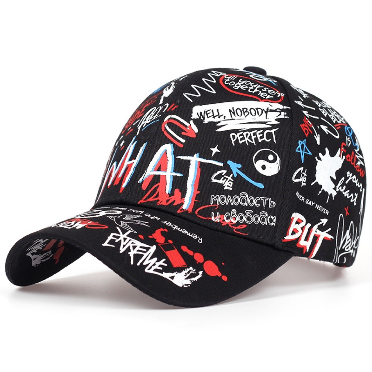 Wholesale Personalized colorful graiti street baseball cap