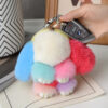 Wholesale Colorful plush rabbit cute bag pendant keychain