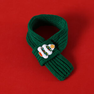 M embroidered christmas tree scarf