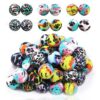 Wholesale 50PCS/PACK Leopard Print Water Transfer Silicone Beads