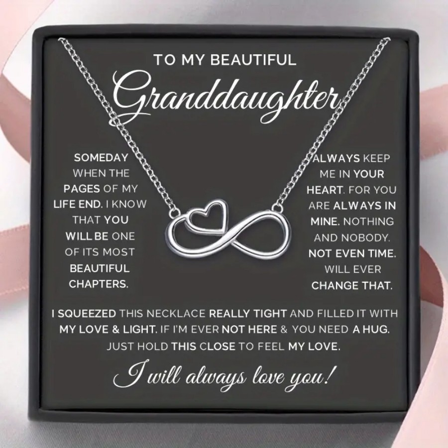 Wholesale Valentine's Day 8-Word Love Heart Card Necklace with Blessings