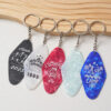 Wholesale Colorful creative acrylic diamond shaped nameplate keychain