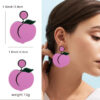 Wholesale Acrylic fruit vegetable Dragon Fruit earrings