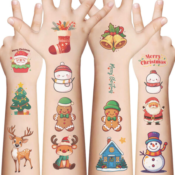 Wholesale 10pcs cartoon Christmas holiday tattoo stickers