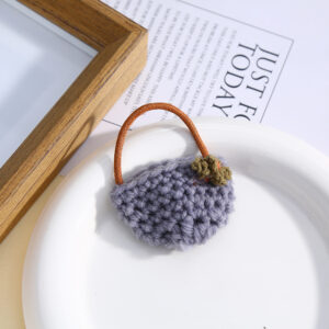 Bag gray purple (size: 6*5.5cm)