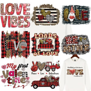 Wholesale Letter Car Valentine's Day UV DTF Ready to Press Transfers Wrap