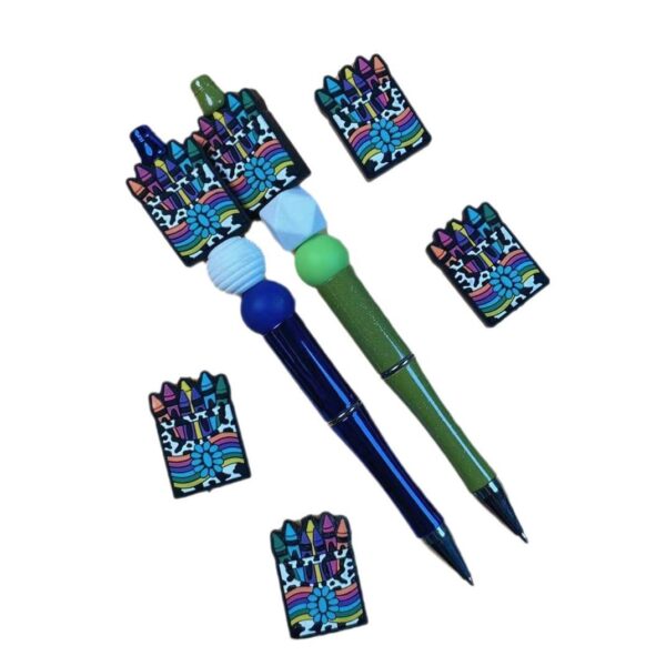 O1CN01I32WqB2FO3cbKKGoT_2216349148869-0-cib Wholesale 10PCS Creative Colored Pens Silicone Beads
