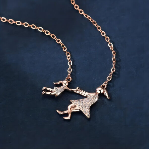 Wholesale Creative Exquisite Cute Mother and Daughter Personality Pendant Necklace