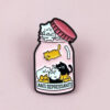 Wholesale Cartoon bottle cute and joyful cat metal brooch