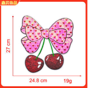 Heated hot melt glue*red*cherry*bow cherry*height 27*24.8cm