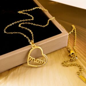 Xl1514 love mom necklace gold