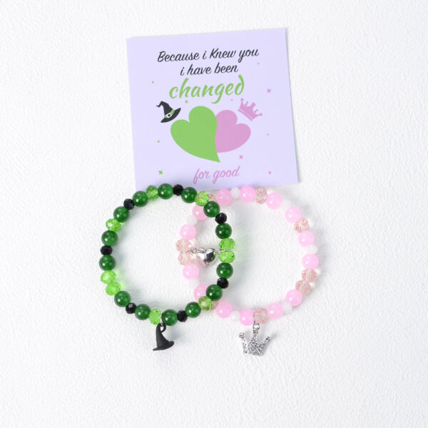 Wholesale Pink Green Matching Couple Bracelet Crown Witch Hat Bracelet Couple Love