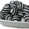 Wholesale  5pcs 20MM Resin Black and White Striped Diamond Balls