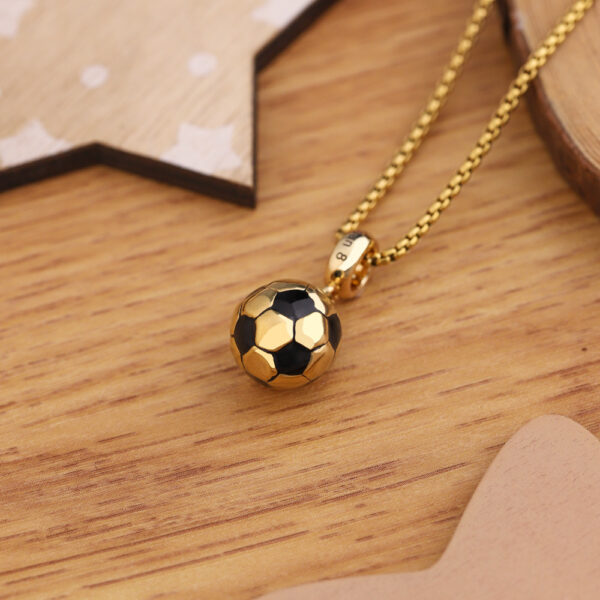 Wholesale Football engraved name stainless steel necklace