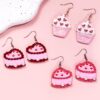 Wholesale Valentine's Day Love Irregular Geometric Splicing Acrylic Earrings