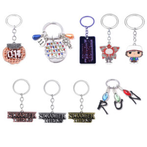 Wholesale Cartoon 26 letter waffle metal keychain