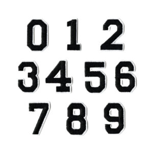 Black numbers set of 10