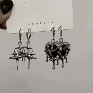 O1CN01ICzUk91nr5dT4tq0f_2212841575142-0-cib Wholesale Gothic liquid heart-shaped pendant earrings