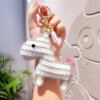 Wholesale Cute diamond studded cartoon horse keychain