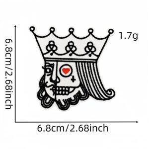 Playing card embroidery patch 5#