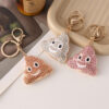 跨境热销可爱镶钻便便搞怪汽车钥匙扣卡通金属钥匙链小礼品批发