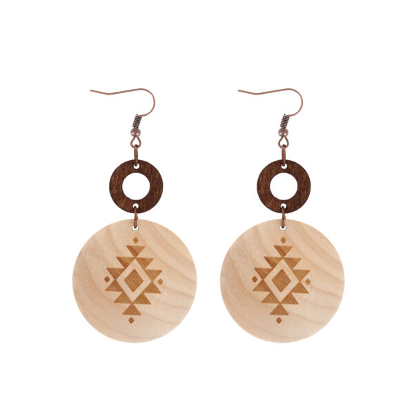 Wholesale Sunflower Bee Cactus Wooden Earrings