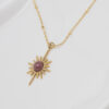 Wholesale Luxury Niche Stainless Steel Flowers Necklace Pendant