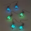 Wholesale Halloween hollow pumpkin luminous earrings