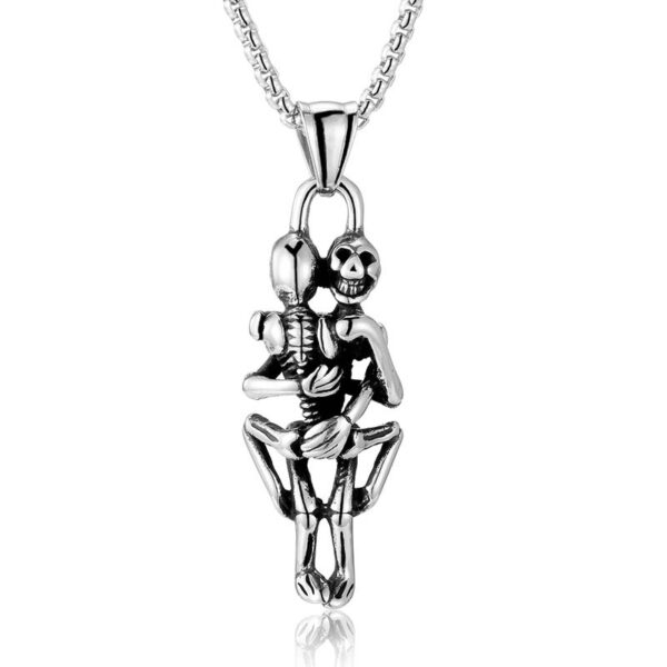 Wholesale Stainless Steel Embrace Lover Pendant Necklace