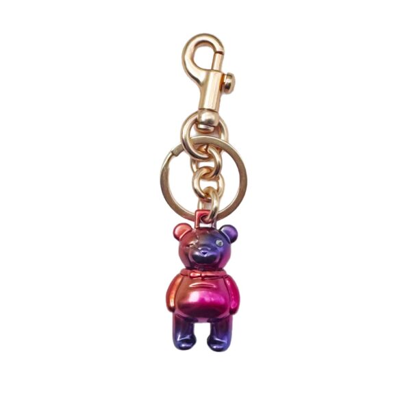 Wholesale Colorful Metal Gradient Bear Keychain