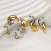 Wholesale Stainless Steel Color Matching C-Shaped Detachable Luxury Earrings