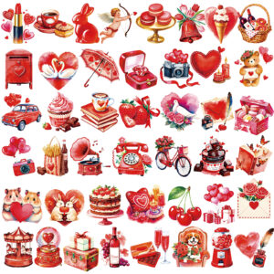 Wholesale 56pcs Romantic Qixi Valentine's Day Stickers
