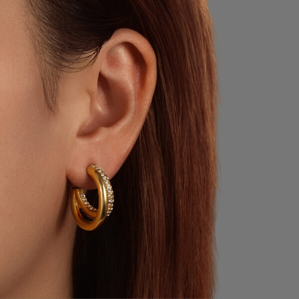 O1CN01IKRR5Z1FRimfQBZn9_2218660980484-0-cib Wholesale Hoop Earrings Simple Earrings Elegant Stainless Steel Stud Earrings