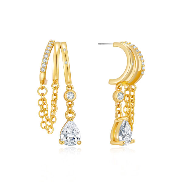 Wholesale Vintage tassel studded diamond earrings