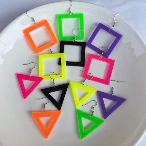 Wholesale Fluorescent Five-pointed Star Small Lightning Earrings