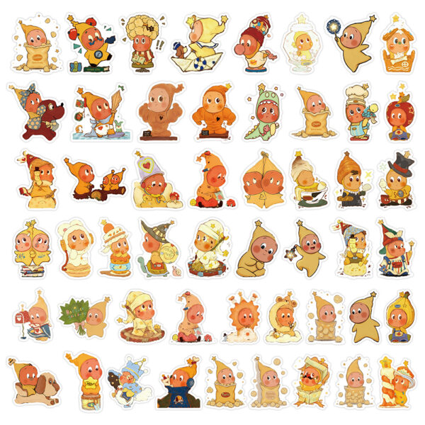O1CN01IMkCJl1QNYylJJp2O_2206676631964-0-cib Wholesale 50 Cute Cartoon Star People Waterproof Vinyl Stickers OLY Exclusive