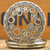 Wholesale Bronze large hollowed out patterned gear pocket watch