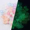 Wholesale 30pcs luminous colored bow acrylic beads