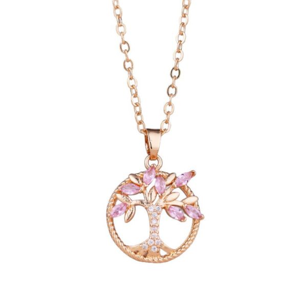 Wholesale Tree of Life Necklace Exquisite Pendant Necklace Shiny Memorial Birthday Gift